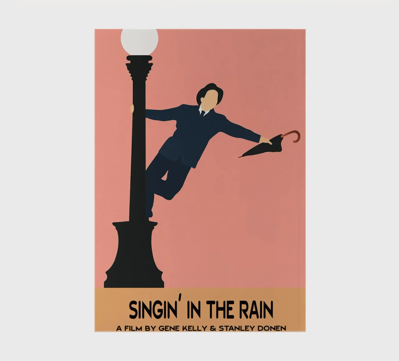 Singin in the Rain Movie Art Vector Imagination notebook by whitesand