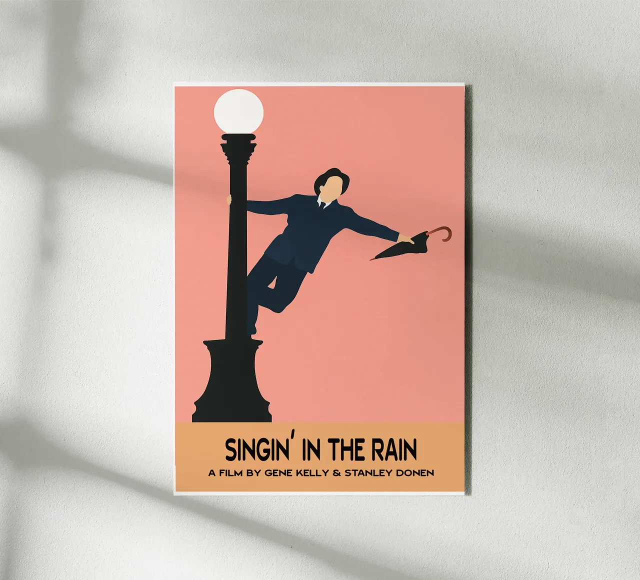 Singin in the Rain Movie Art Vector Imagination alu-dibond by whitesand
