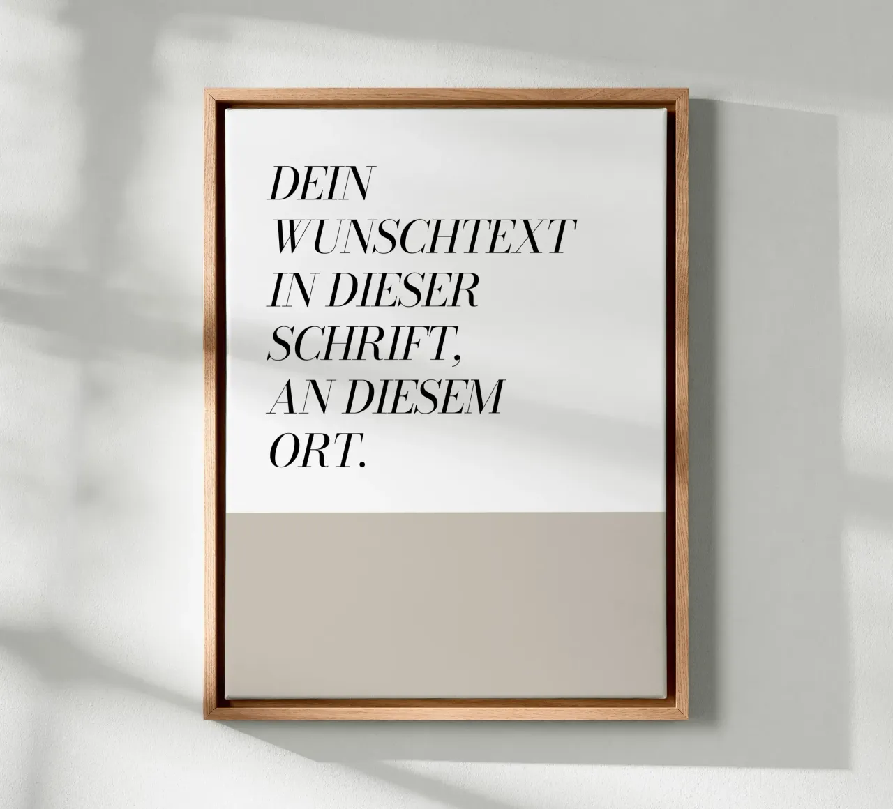 Wunschtext - geometrisch beige tela con Cornice a cassetta da WORTSPIEL