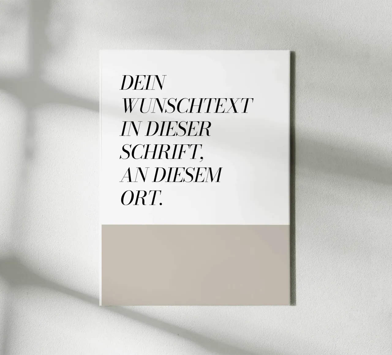 Wunschtext - geometrisch beige tela con Cornice a cassetta da WORTSPIEL