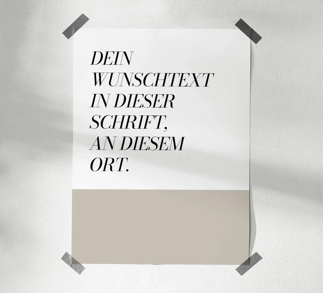 Wunschtext - geometrisch beige carta hahnemühle da WORTSPIEL