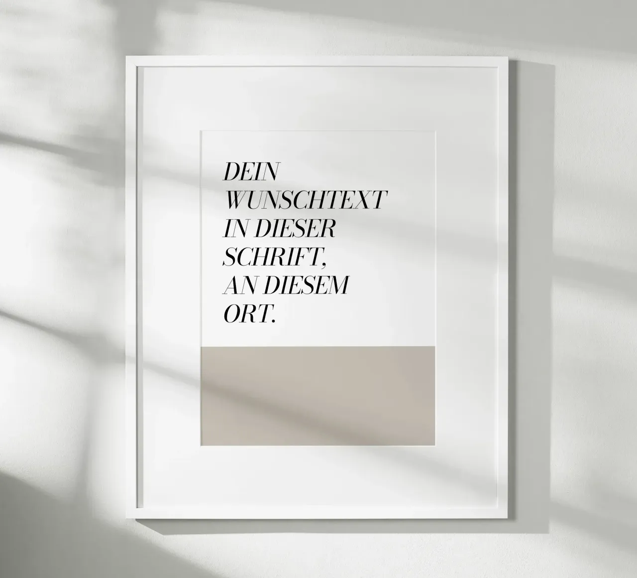 Wunschtext - geometrisch beige carta hahnemühle da WORTSPIEL