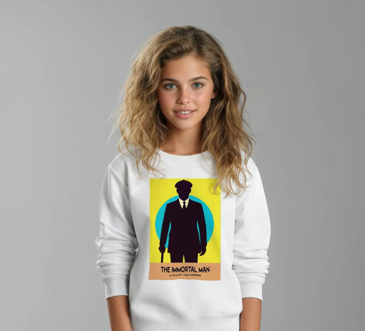 The Immortal Man Movie Art Vector Imagination kids sweatshirt by whitesand