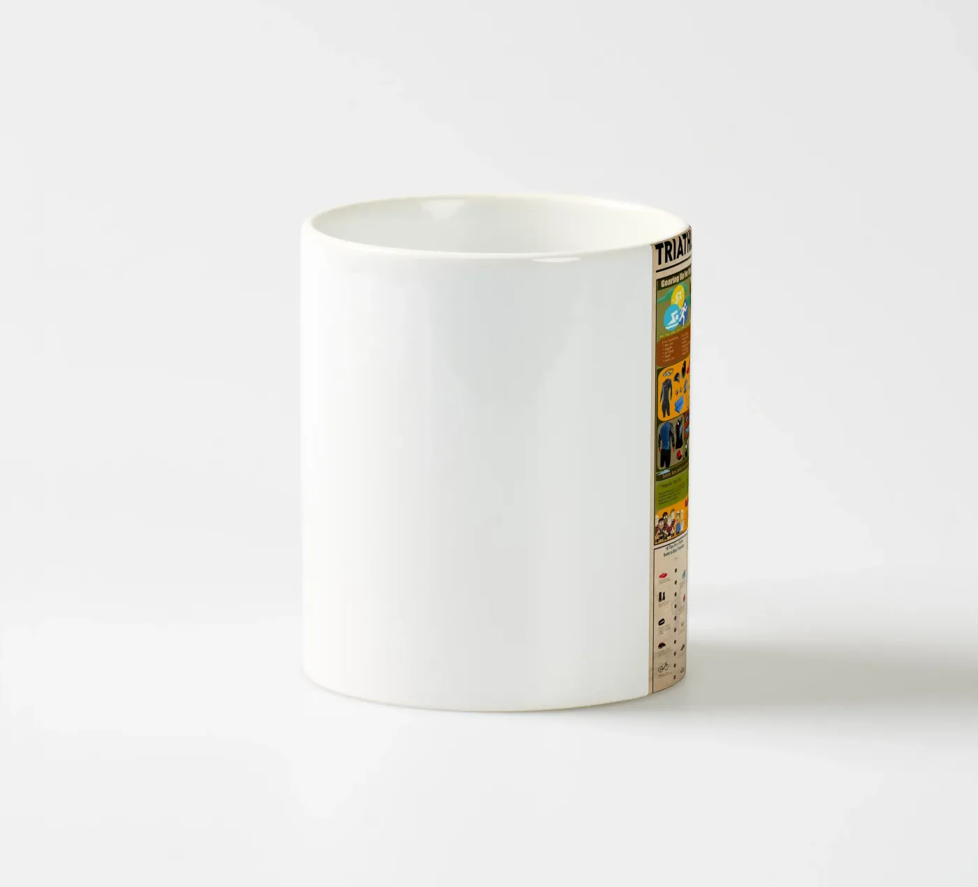 Triathlon Knowledge Poster ceramic mug by Maritiknowled