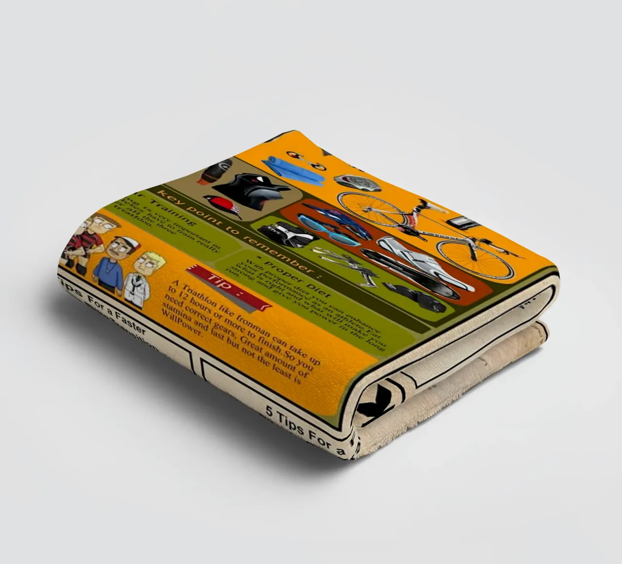 Poster sulla conoscenza del triathlon asciugamano da bagno da Maritiknowled