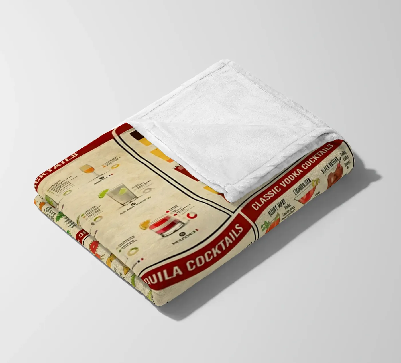 Cocktail Knowledge fleece blanket by Maritiknowled