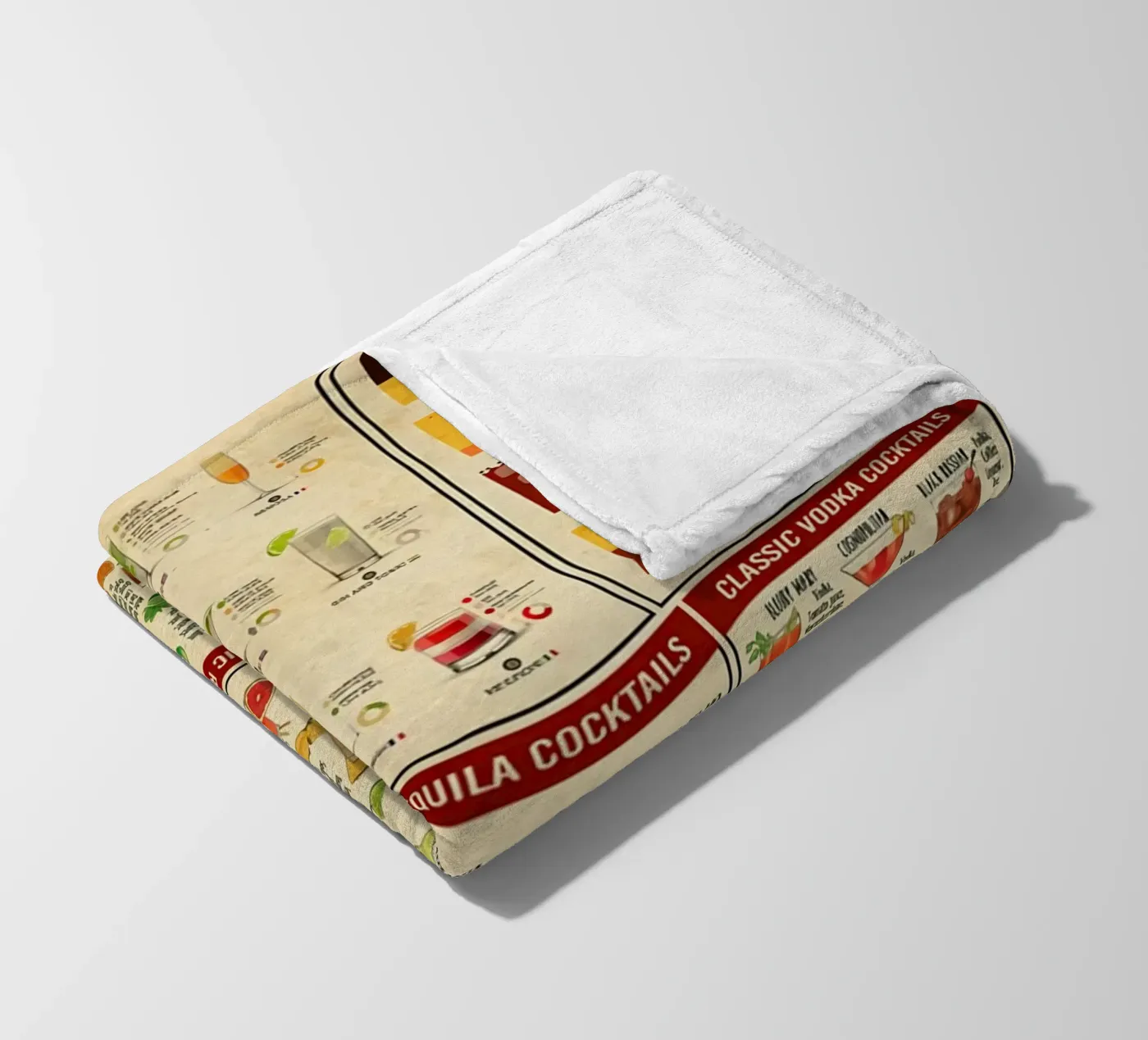 Cocktail Knowledge fleece blanket by Maritiknowled