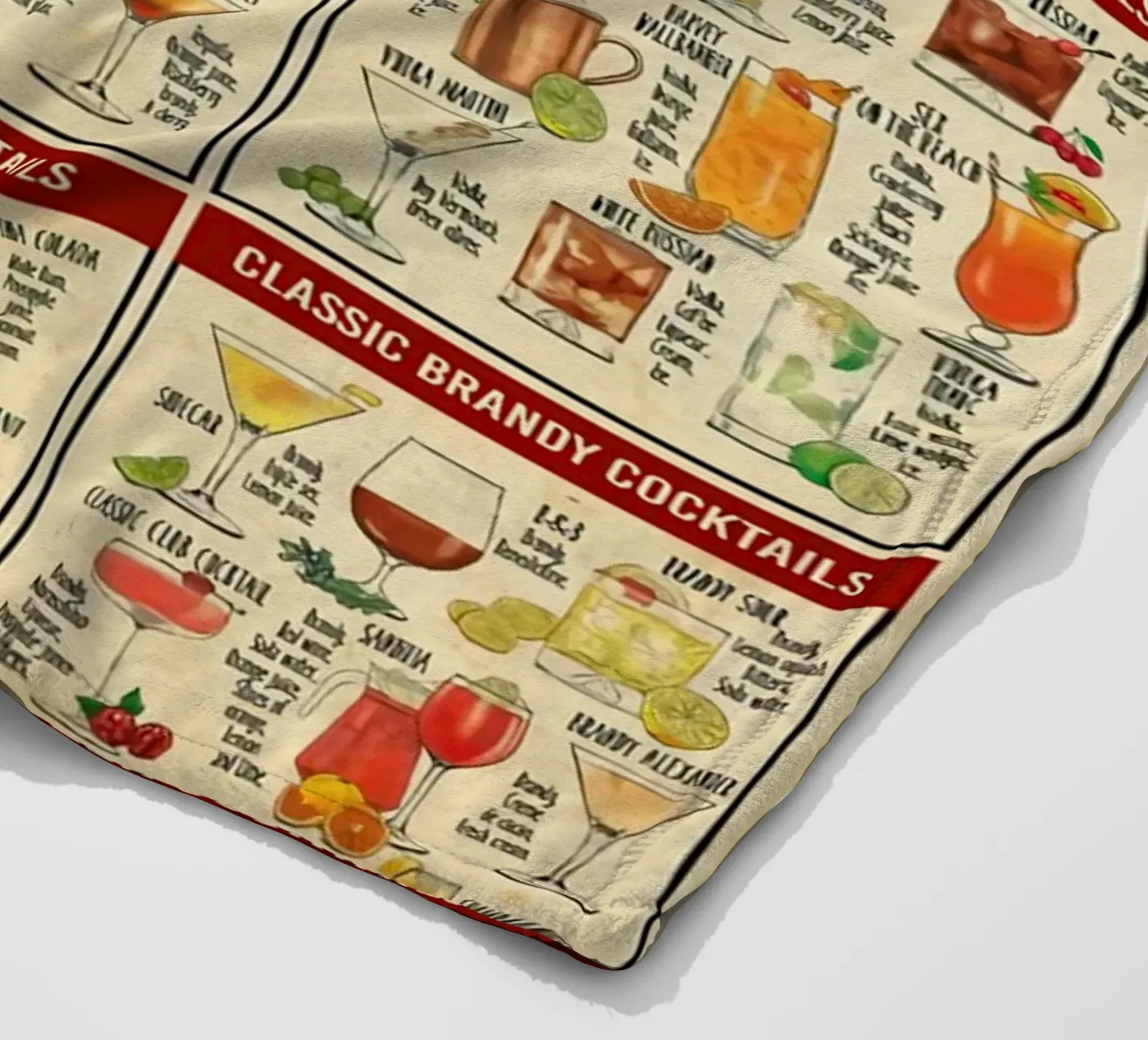 Cocktail Knowledge fleece blanket by Maritiknowled