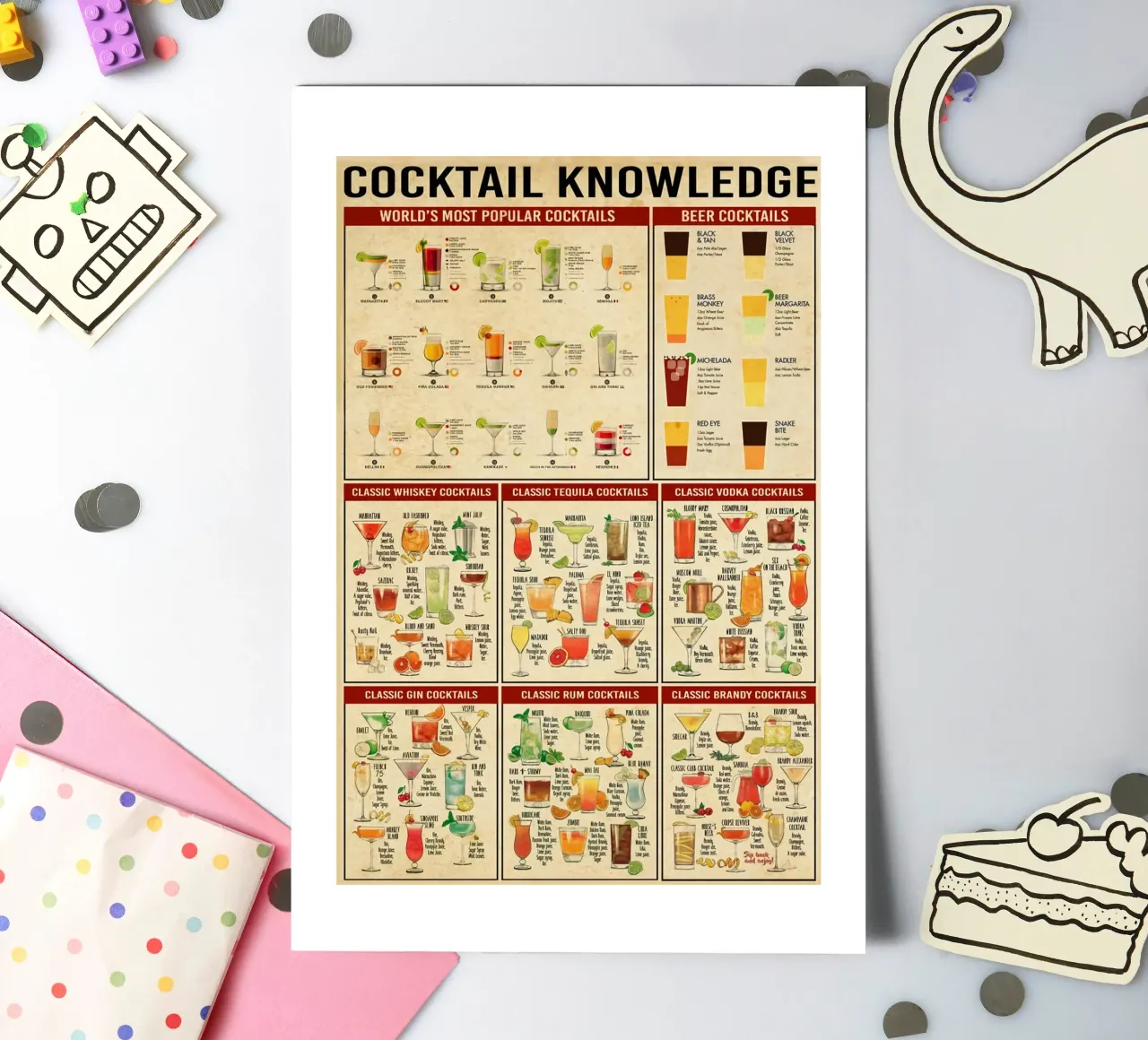 Cocktail Knowledge sticker sheet by Maritiknowled