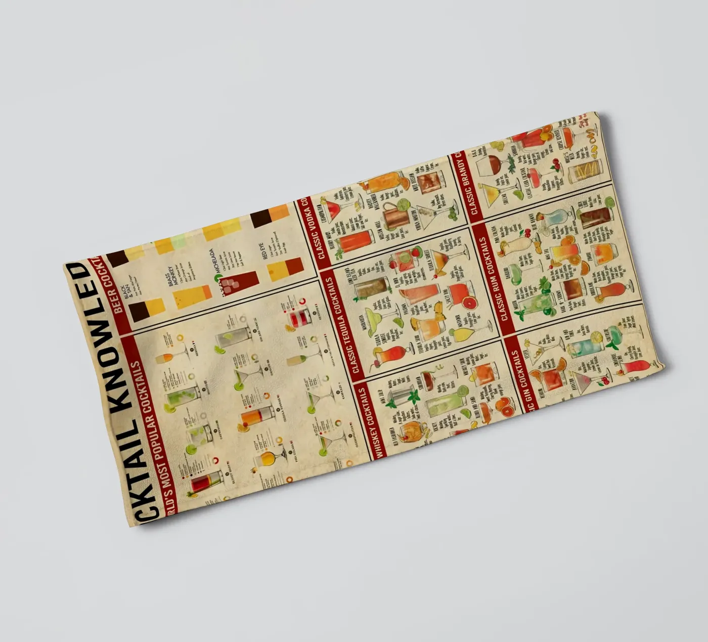 Cocktail Knowledge towel by Maritiknowled
