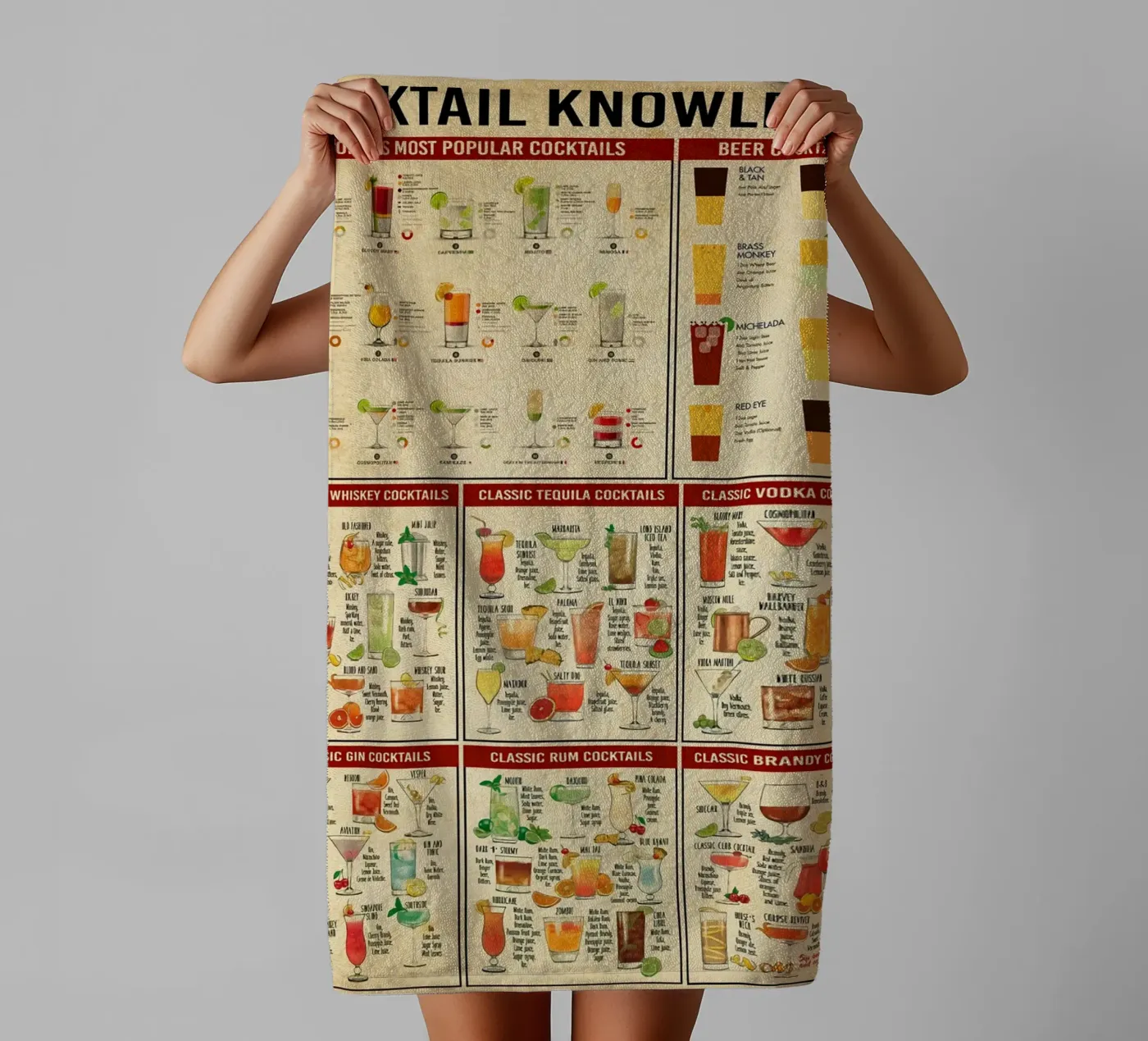 Cocktail Knowledge towel by Maritiknowled
