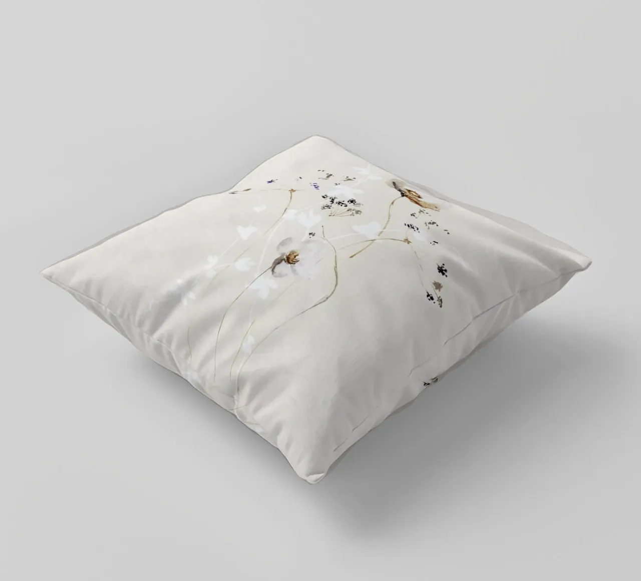 Japanese Ikebana 1 - Blumen Aquarell Blütenkunst kussen van Monika Strigel