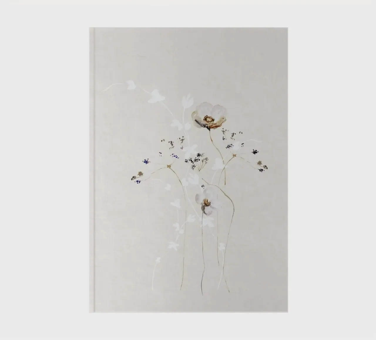 Japanese Ikebana 1 - Blumen Aquarell Blütenkunst notitieboek van Monika Strigel