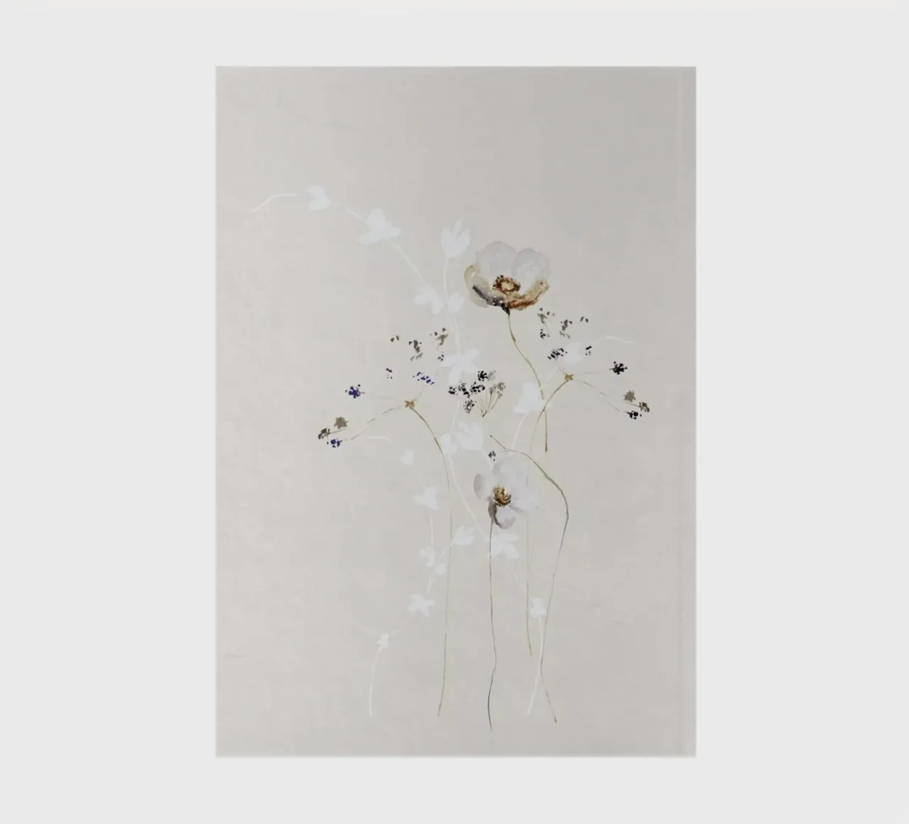 Japanese Ikebana 1 - Blumen Aquarell Blütenkunst notitieboek van Monika Strigel