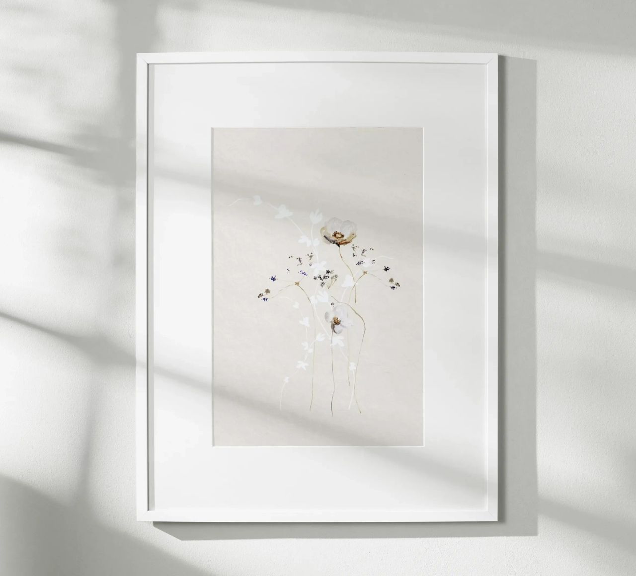 Japanese Ikebana 1 - Blumen Aquarell Blütenkunst poster de Monika Strigel
