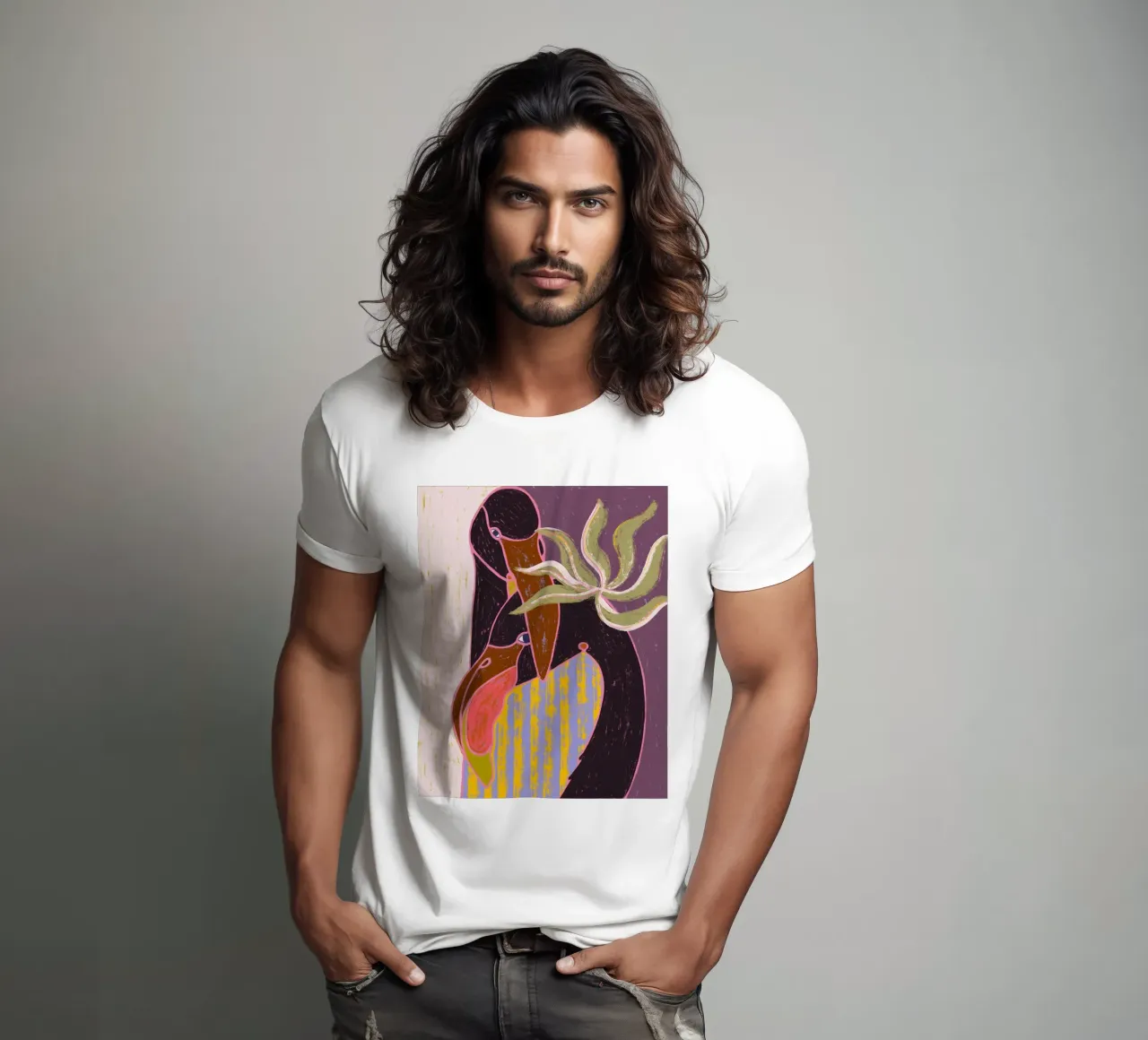 Duetto d'arpa con fenicottero t-shirt da 83oranges