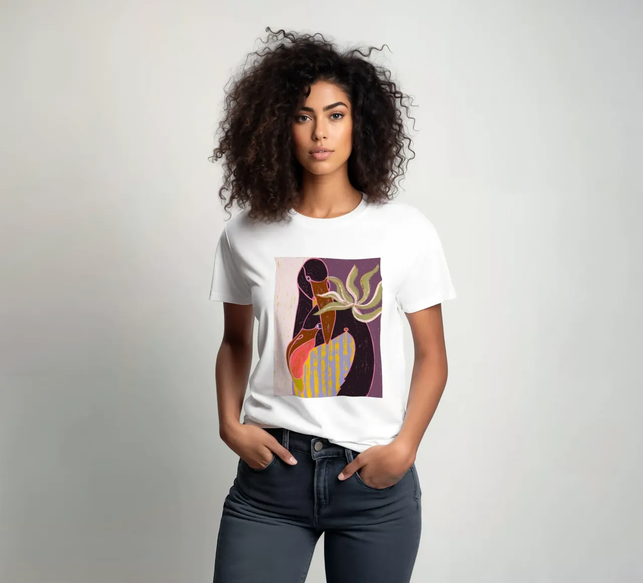 Duetto d'arpa con fenicottero t-shirt da 83oranges