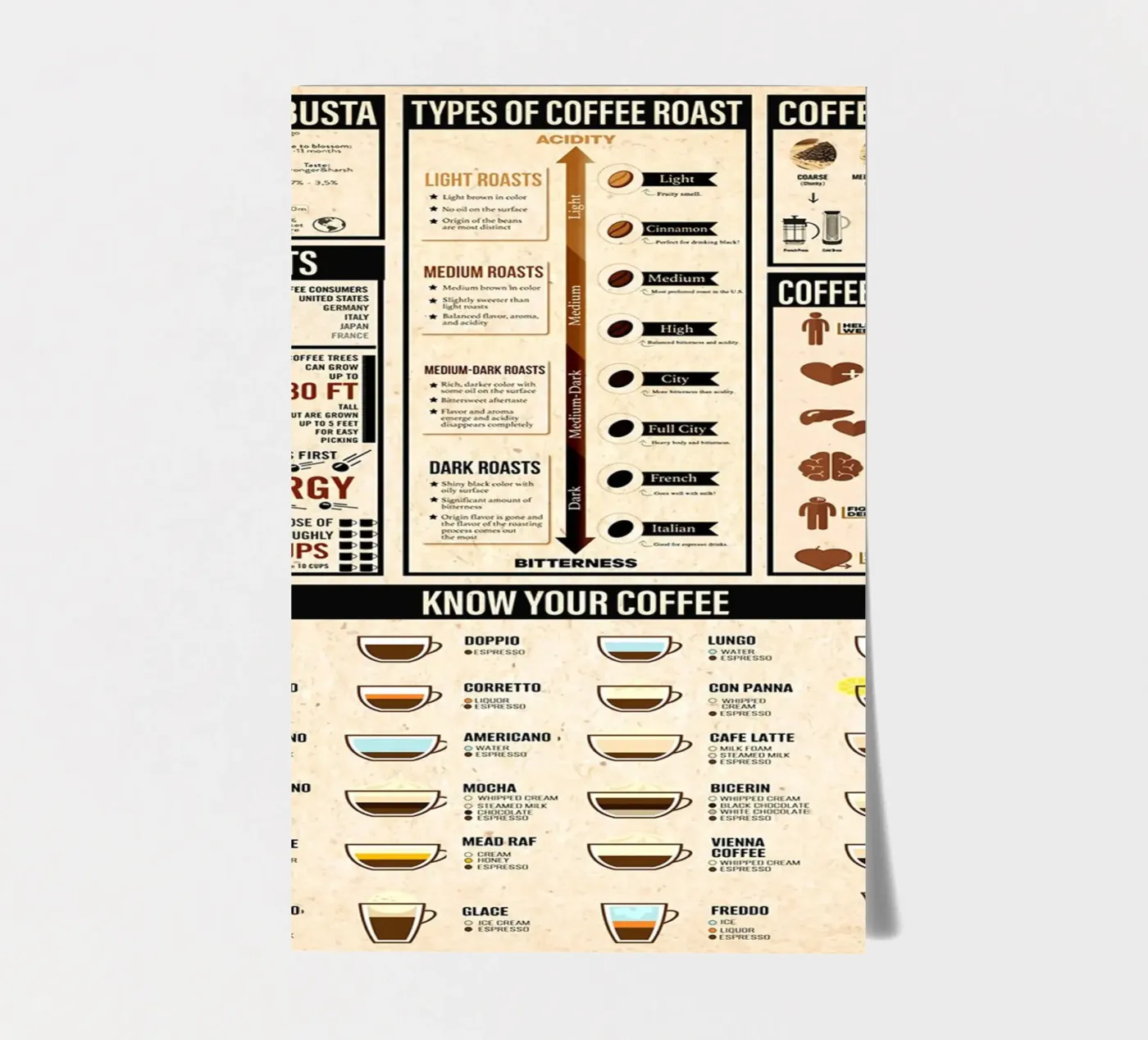Coffee Knowledge Poster sticker sheet by Maritiknowled