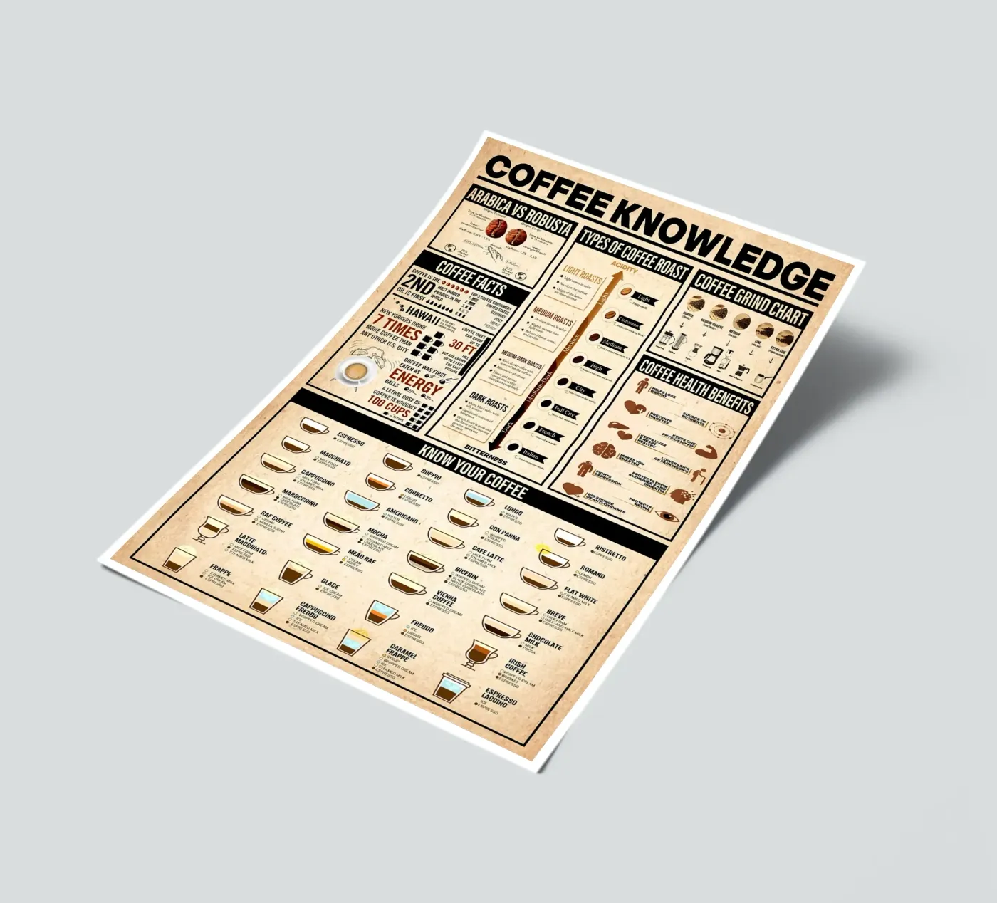 Coffee Knowledge Poster sticker sheet by Maritiknowled