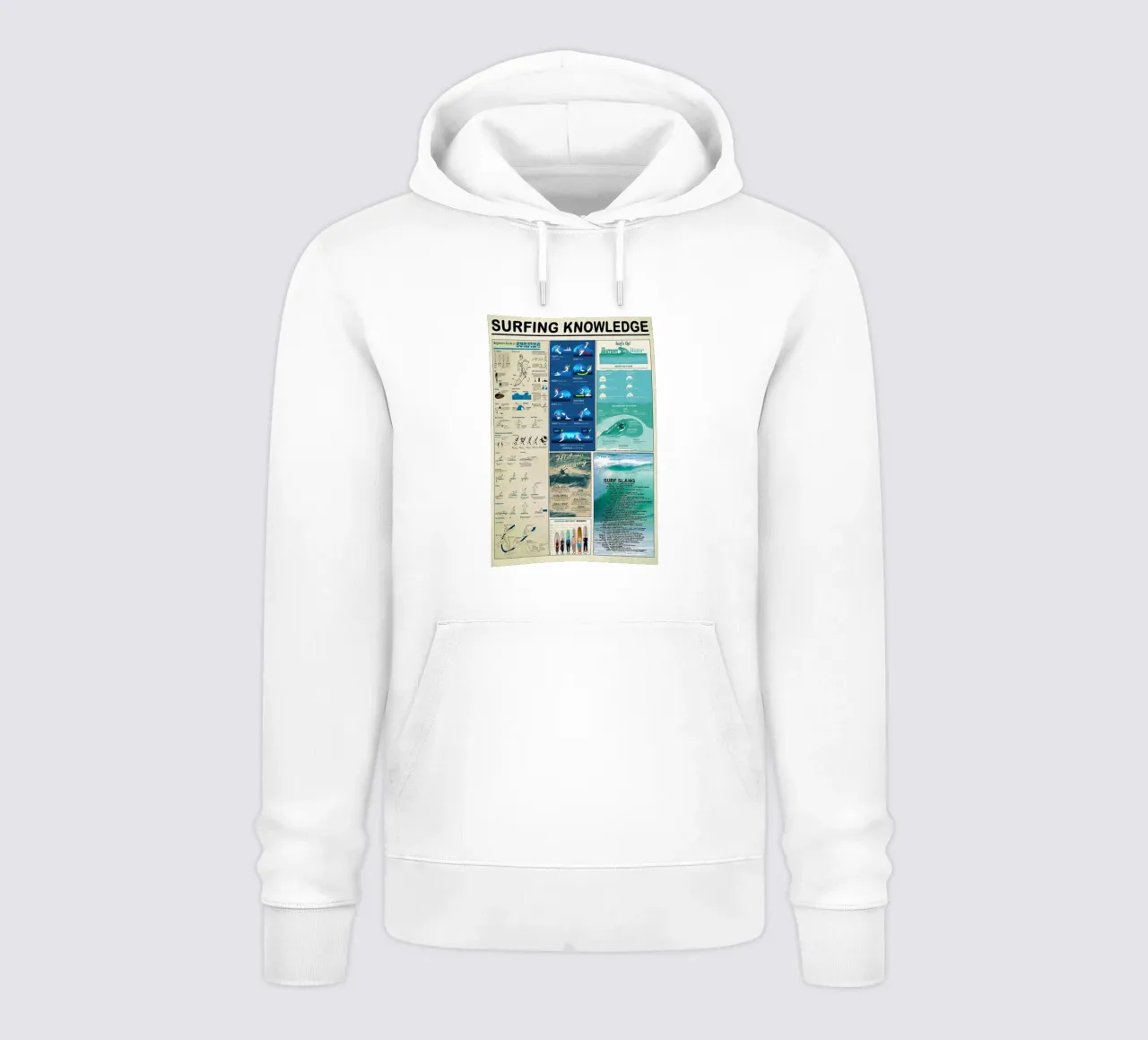 Conoscenza del surf felpa con cappuccio da Maritiknowled