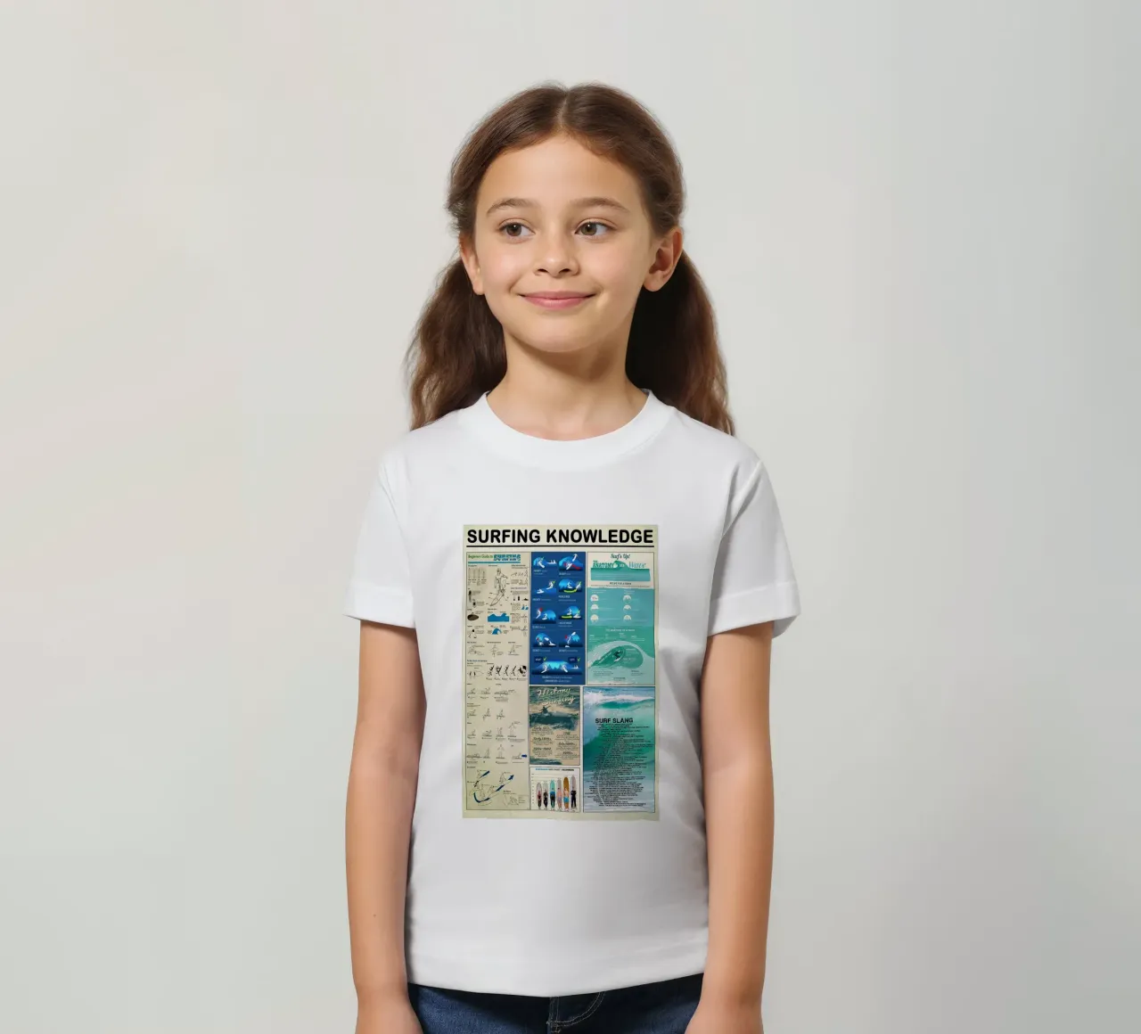 Surfing Knowledge t-shirt bambini da Maritiknowled
