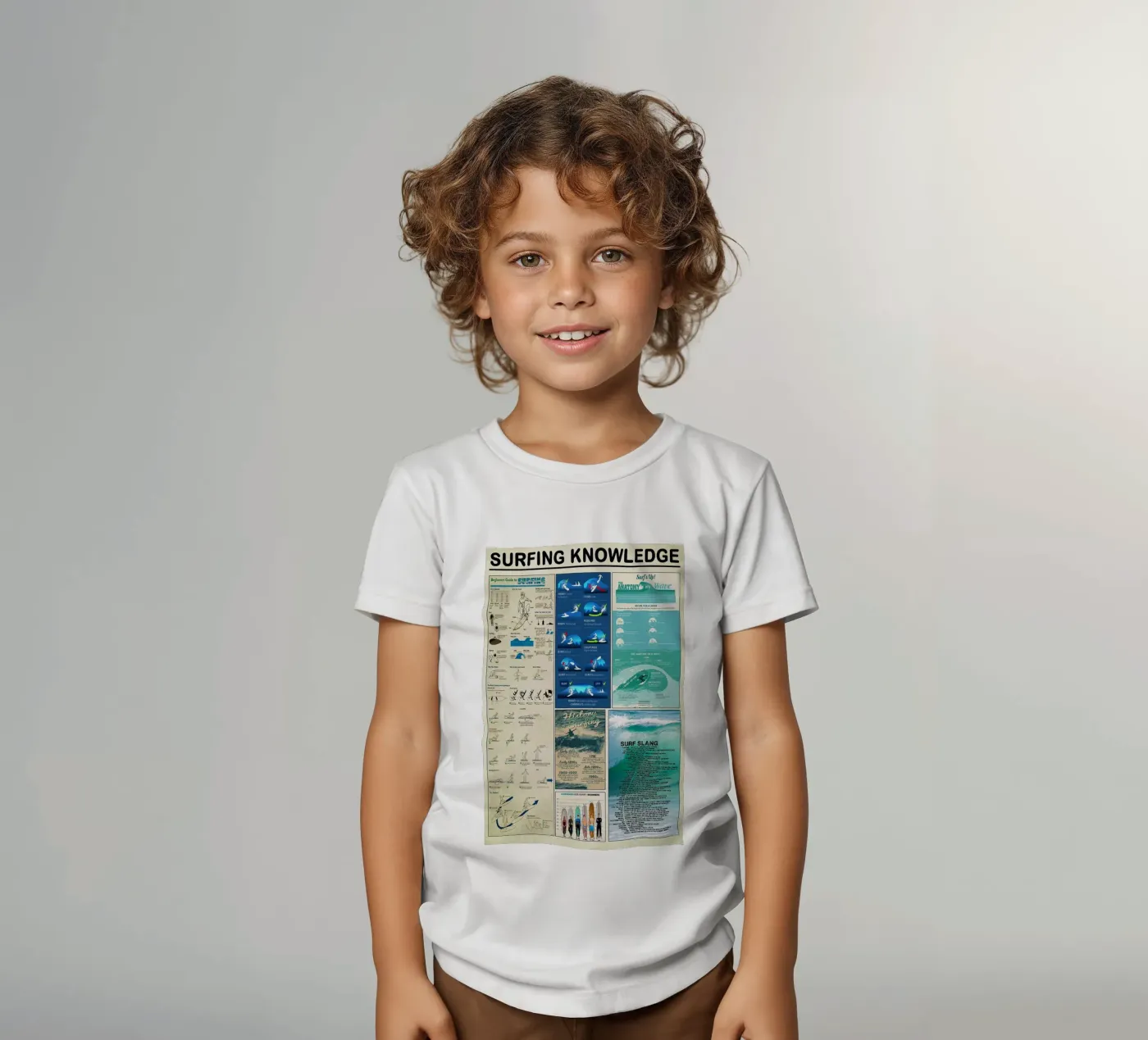 Surfing Knowledge t-shirt bambini da Maritiknowled