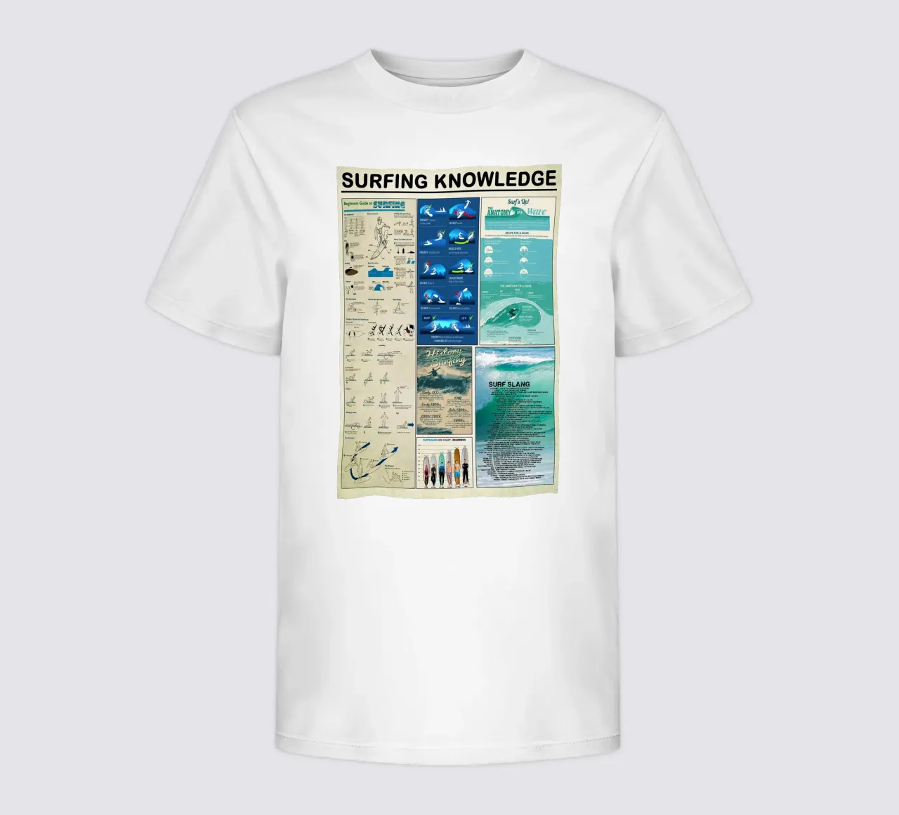 Surfing Knowledge t-shirt bambini da Maritiknowled