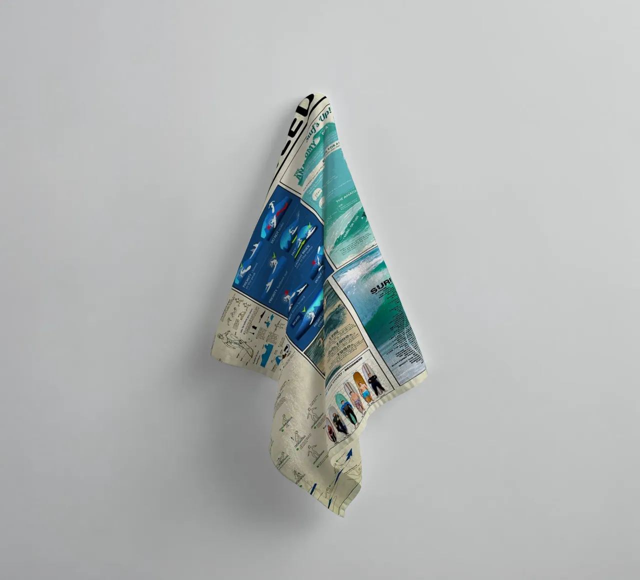 Surfing Knowledge towel by Maritiknowled