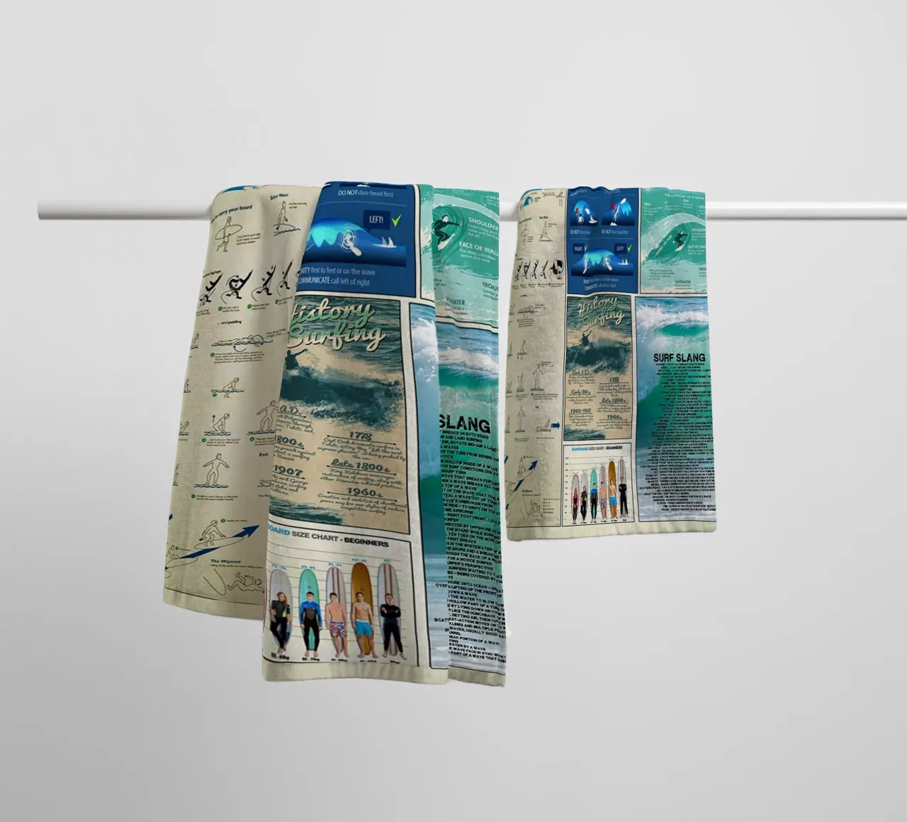 Surfing Knowledge towel by Maritiknowled