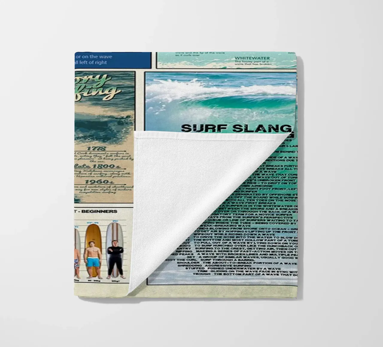 Surfing Knowledge beach towel by Maritiknowled