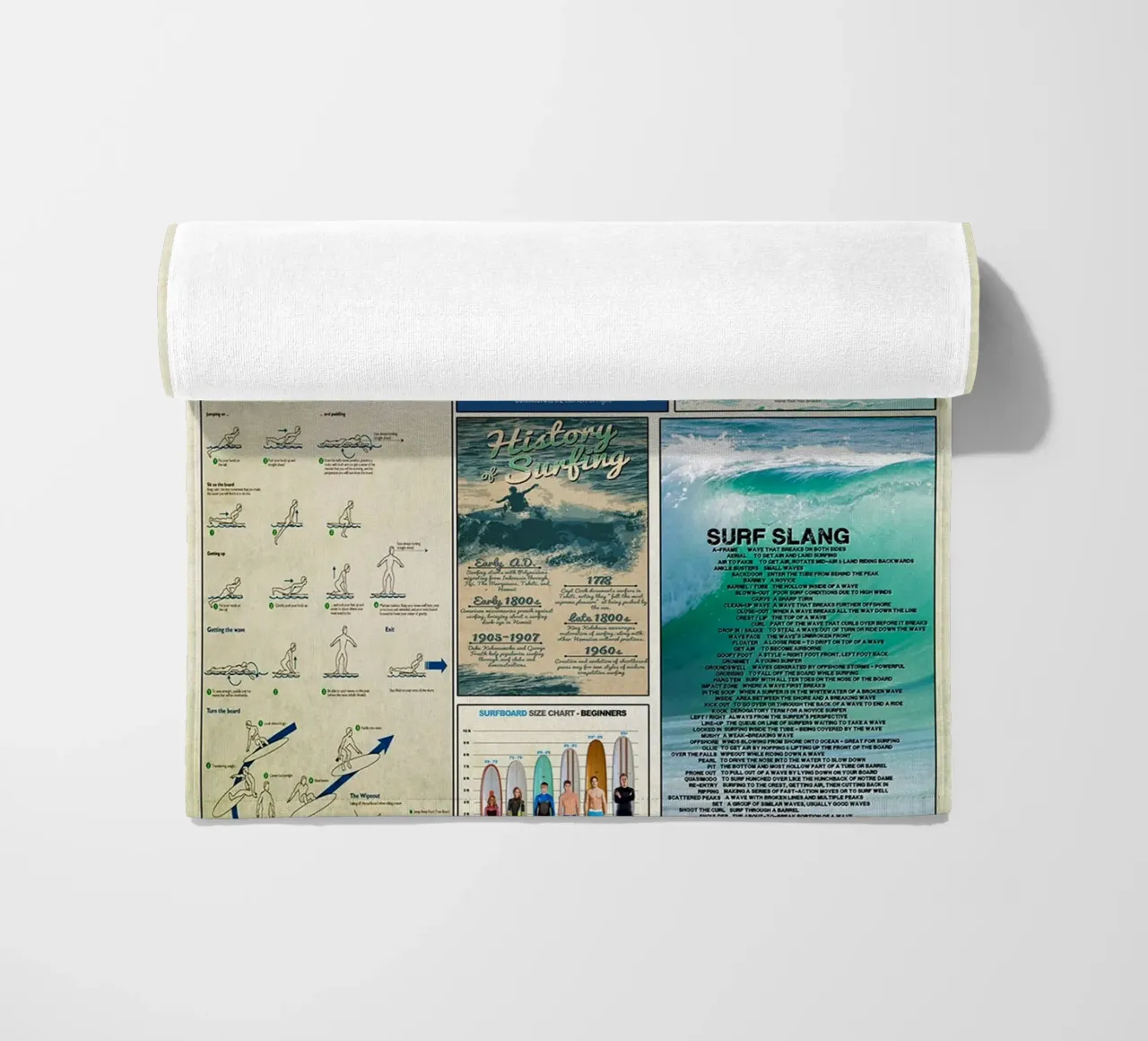 Surfing Knowledge beach towel by Maritiknowled