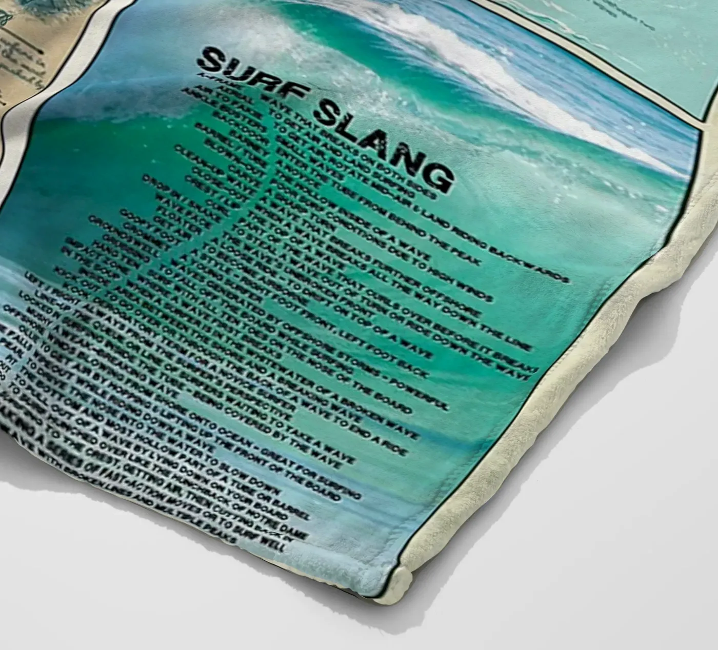 Surfing Knowledge fleece blanket by Maritiknowled