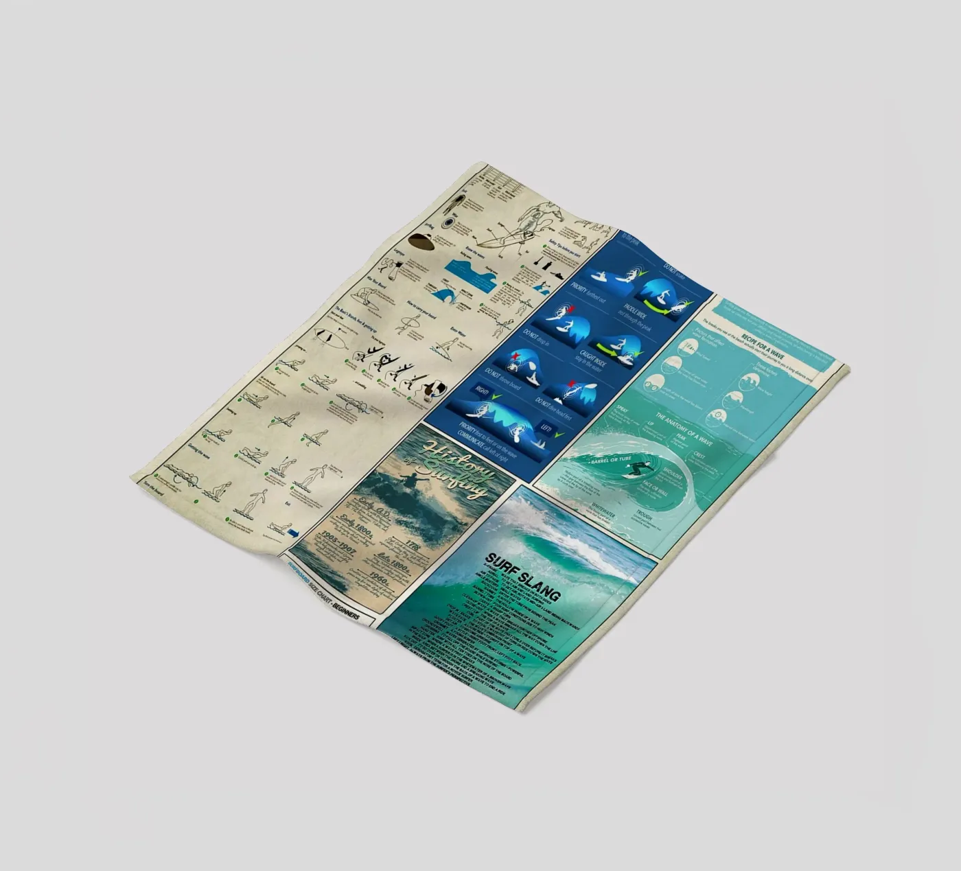 Surfing Knowledge fleece blanket by Maritiknowled