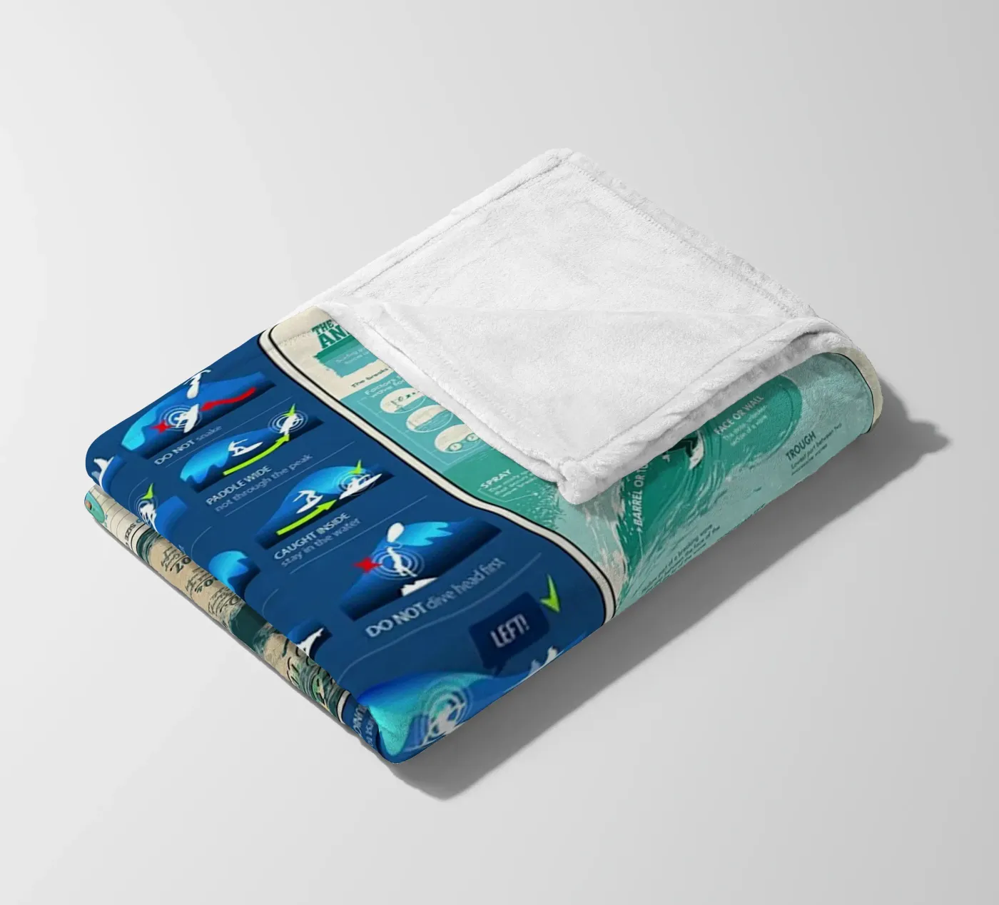 Surfing Knowledge fleece blanket by Maritiknowled