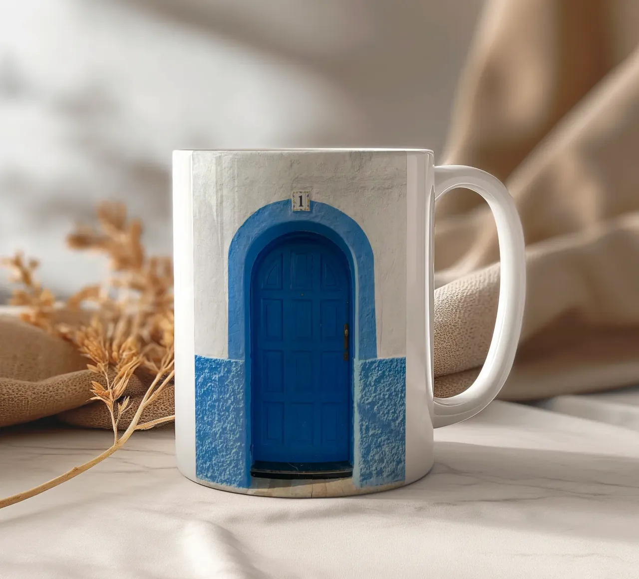 blu ad arco tazza in ceramica da Bleu