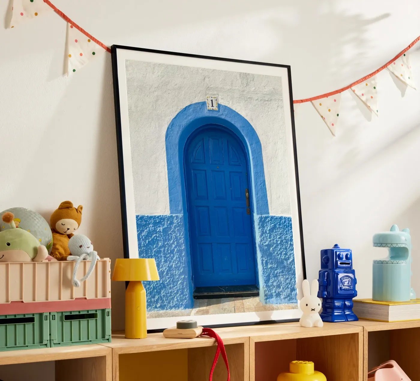 blue arched poster by Bleu