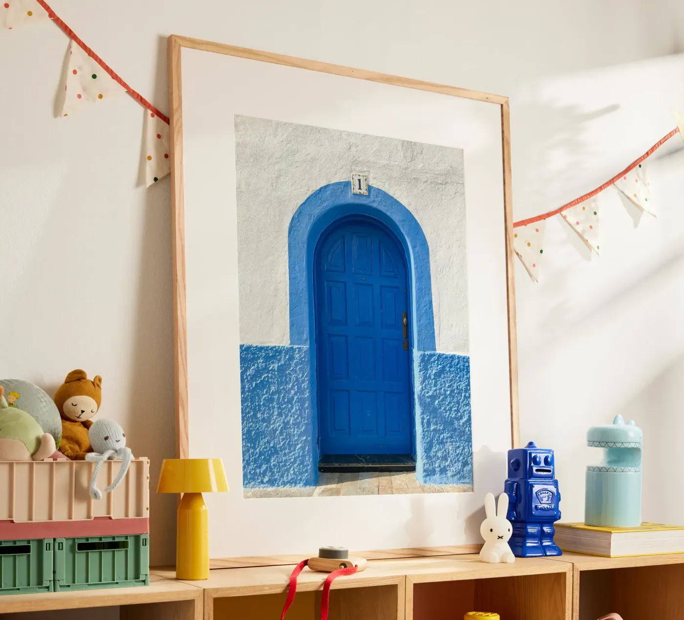 blue arched poster by Bleu