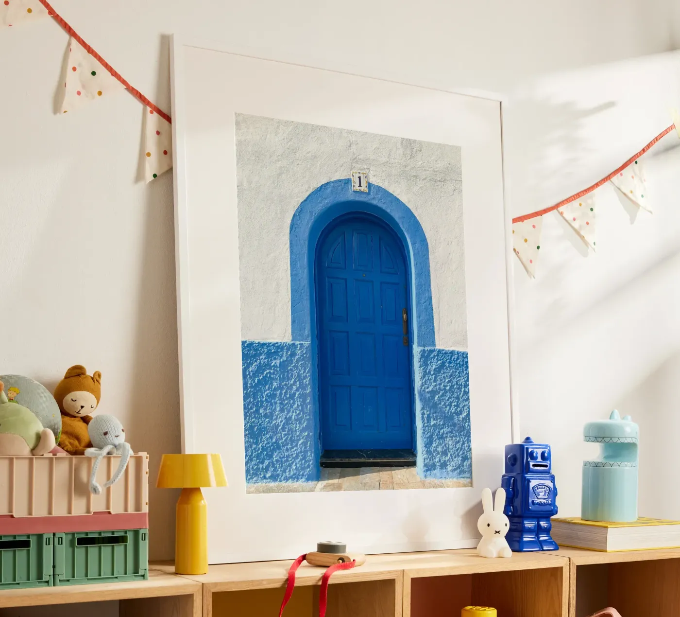 blue arched poster by Bleu