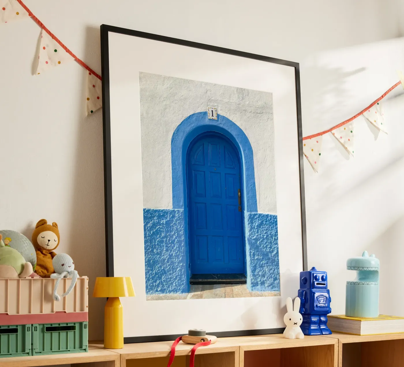 blue arched poster by Bleu