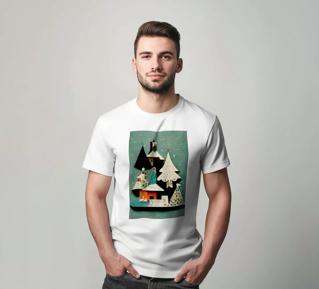 Paper Cut Pine Trees t-shirt da treechild