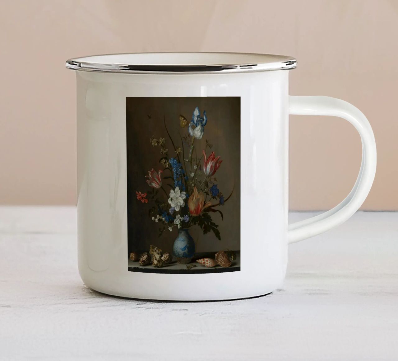 vaso di conchiglie tazza in smalto da hinity