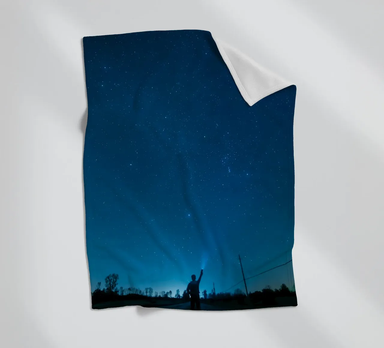 celestial stars fleece blanket by Bleu