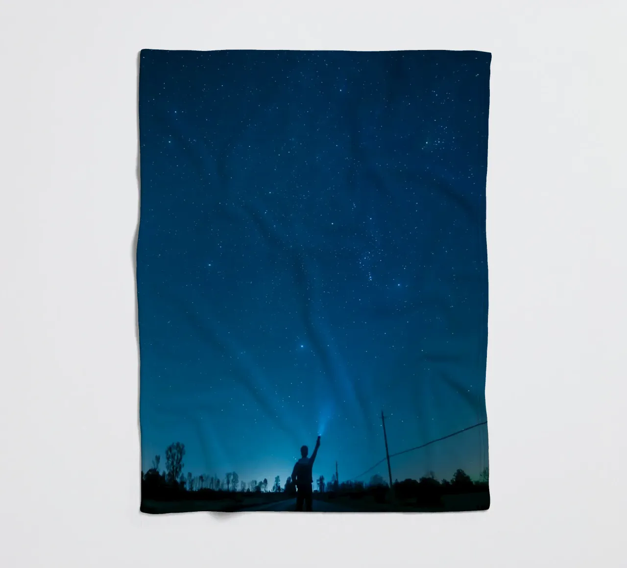 celestial stars fleece blanket by Bleu