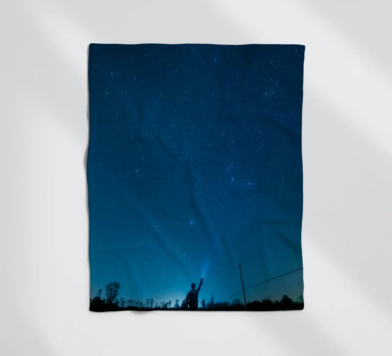 celestial stars fleece blanket by Bleu
