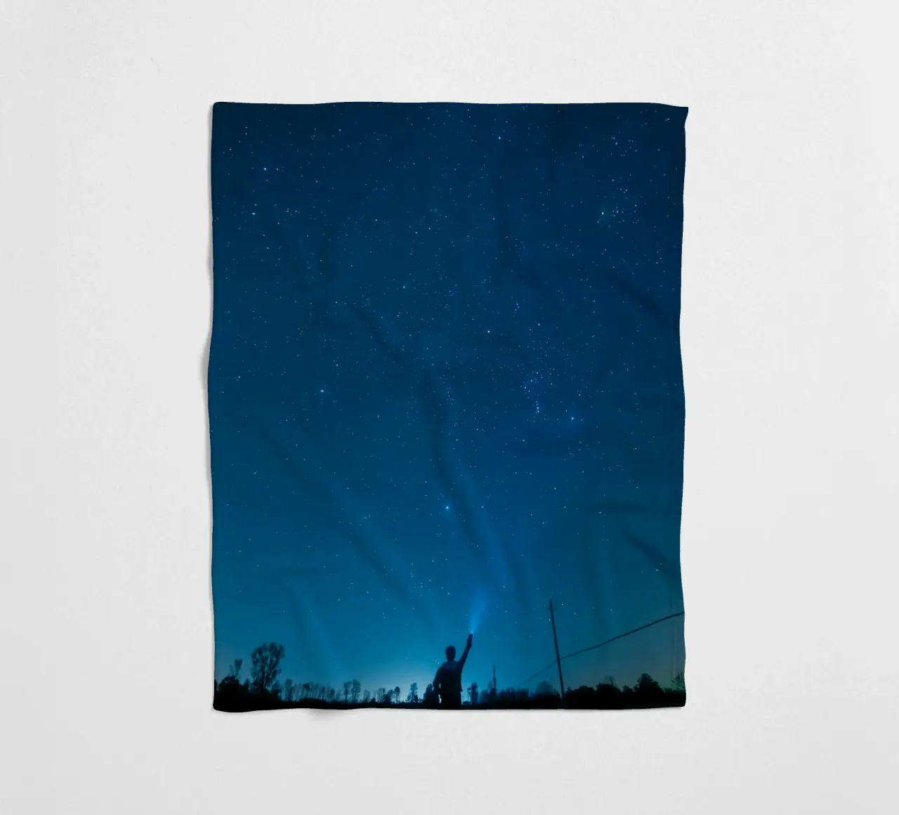 celestial stars fleece blanket by Bleu