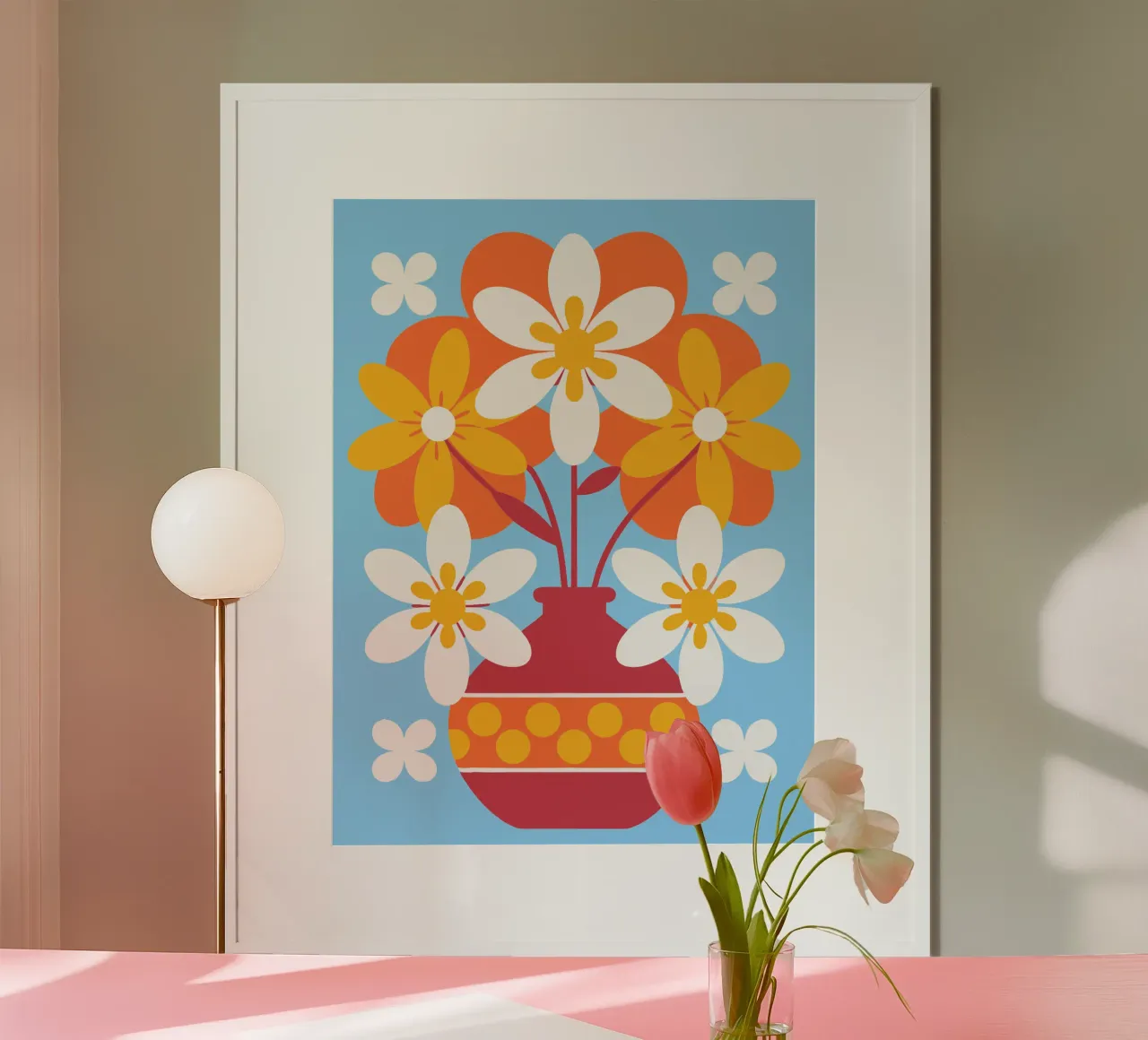 Vaso di fiori poster con telaio in legno da FLOWER PLACE SHOP