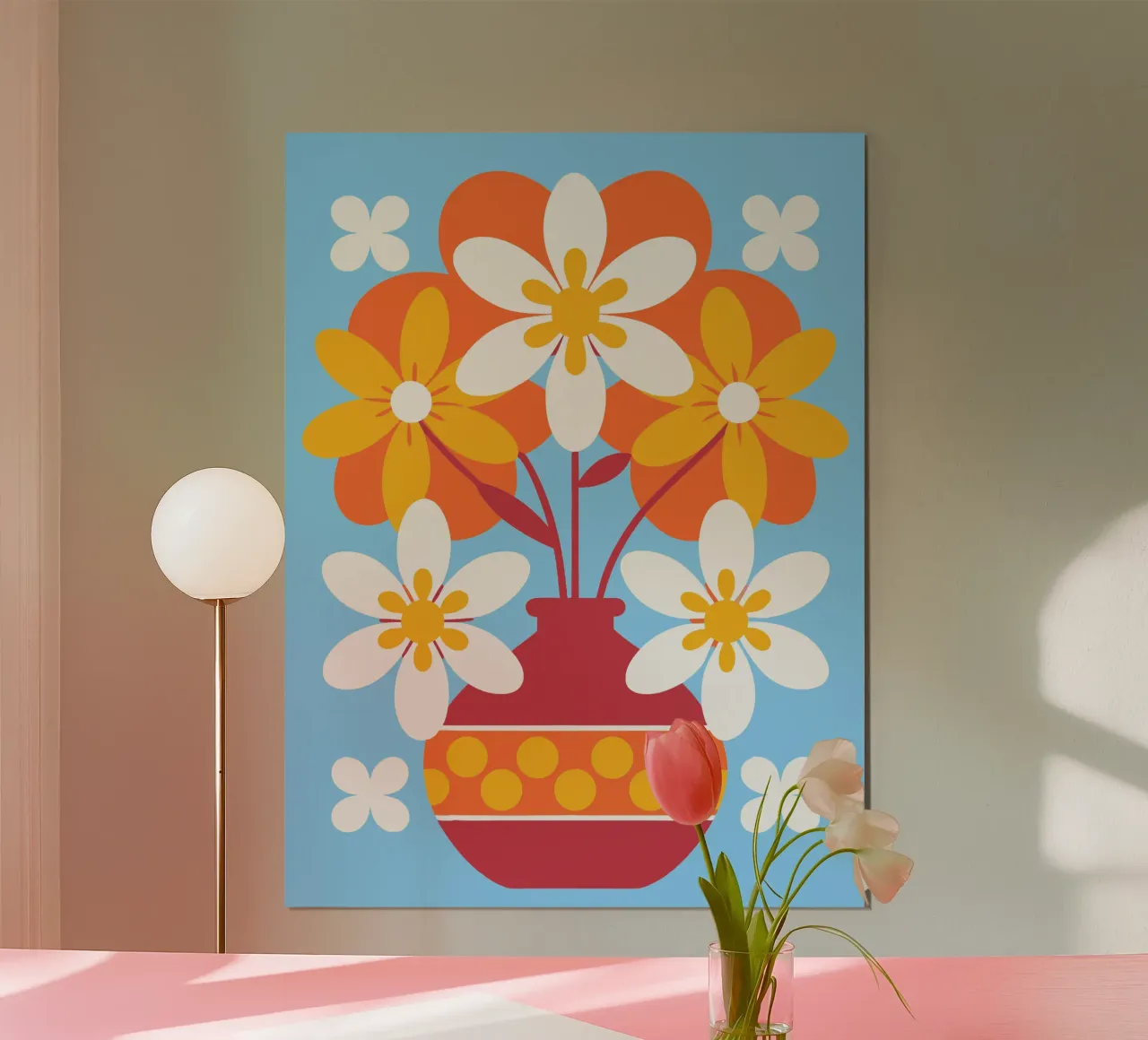 Vaso di fiori poster con telaio in legno da FLOWER PLACE SHOP