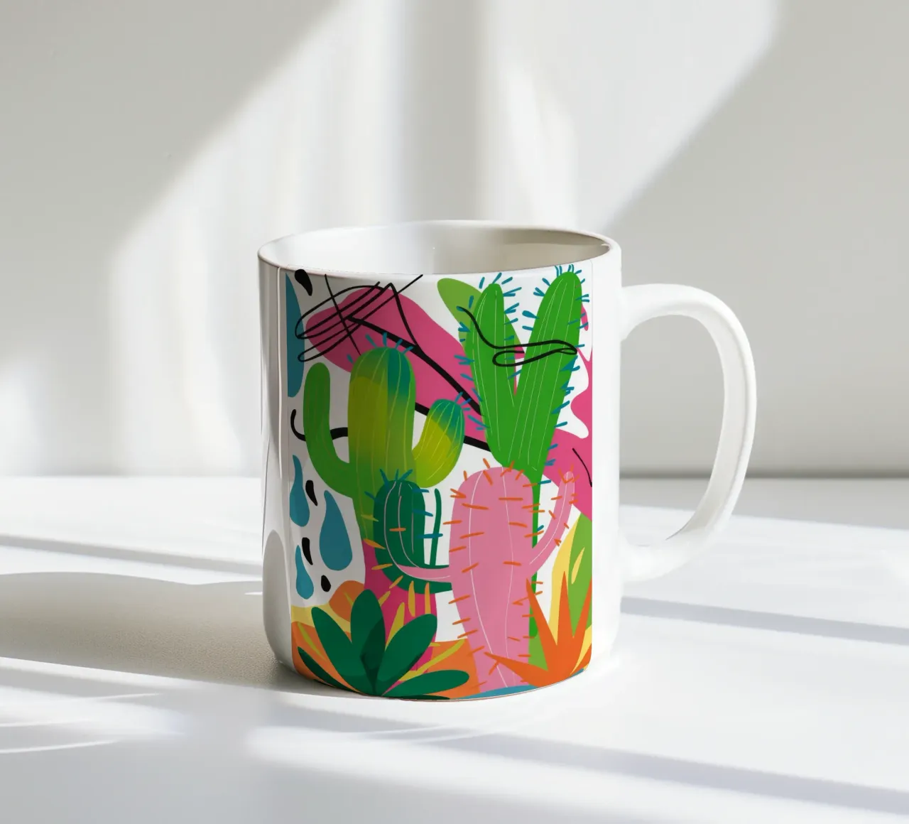 Medley di fiori di cactus tazza in ceramica da Pake Nebula