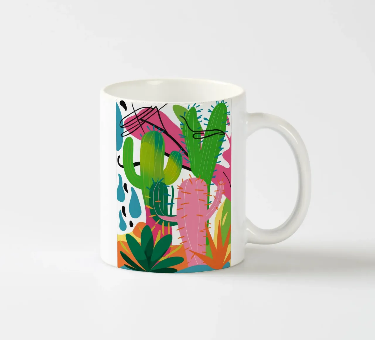 Medley di fiori di cactus tazza in ceramica da Pake Nebula