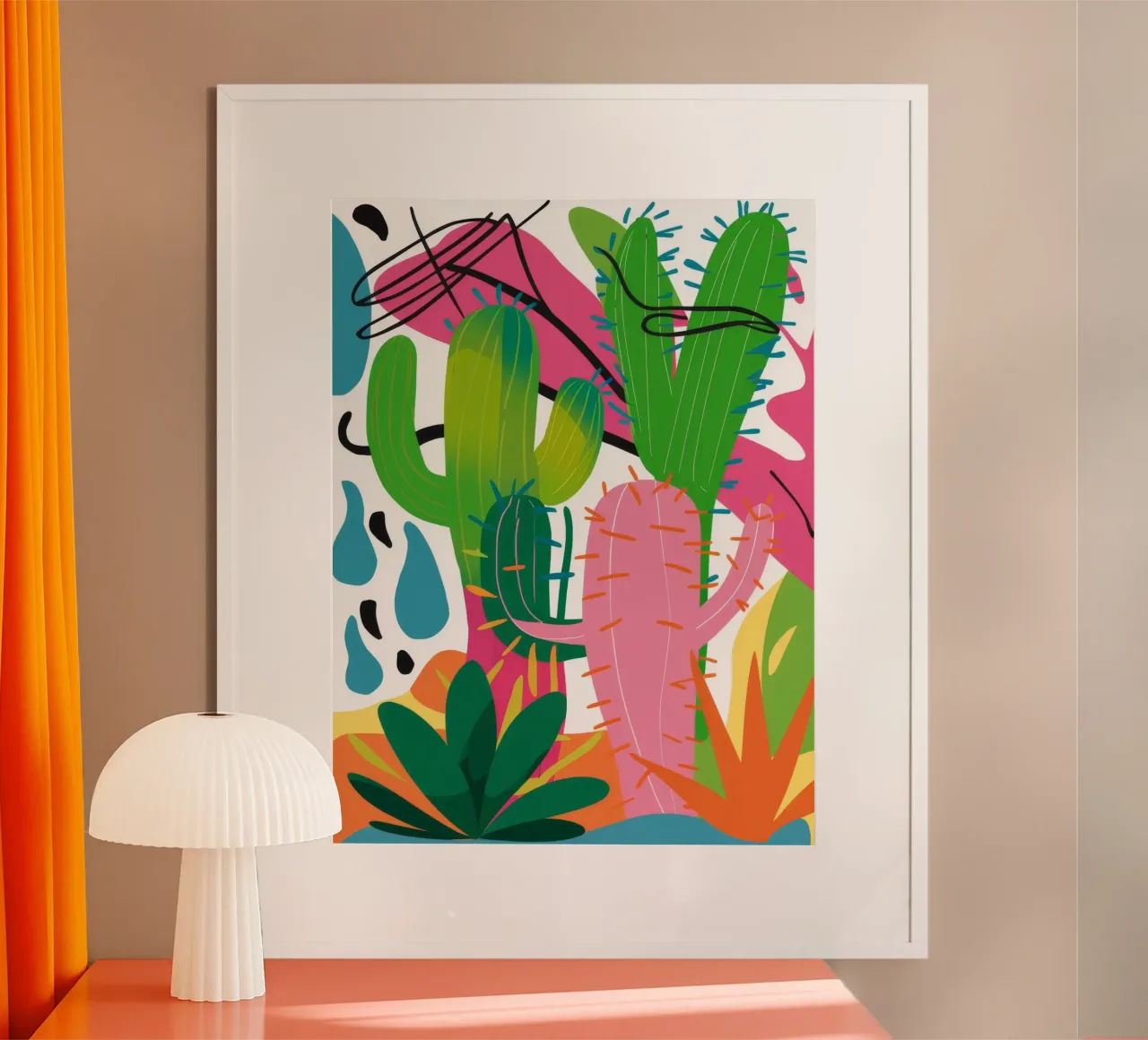 Medley di fiori di cactus carta hahnemühle da Pake Nebula